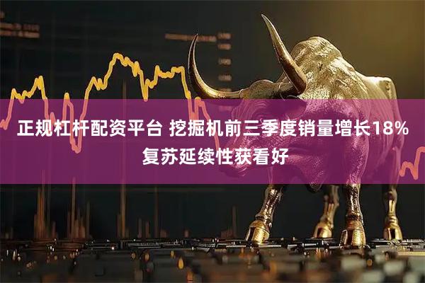 正规杠杆配资平台 挖掘机前三季度销量增长18% 复苏延续性获看好